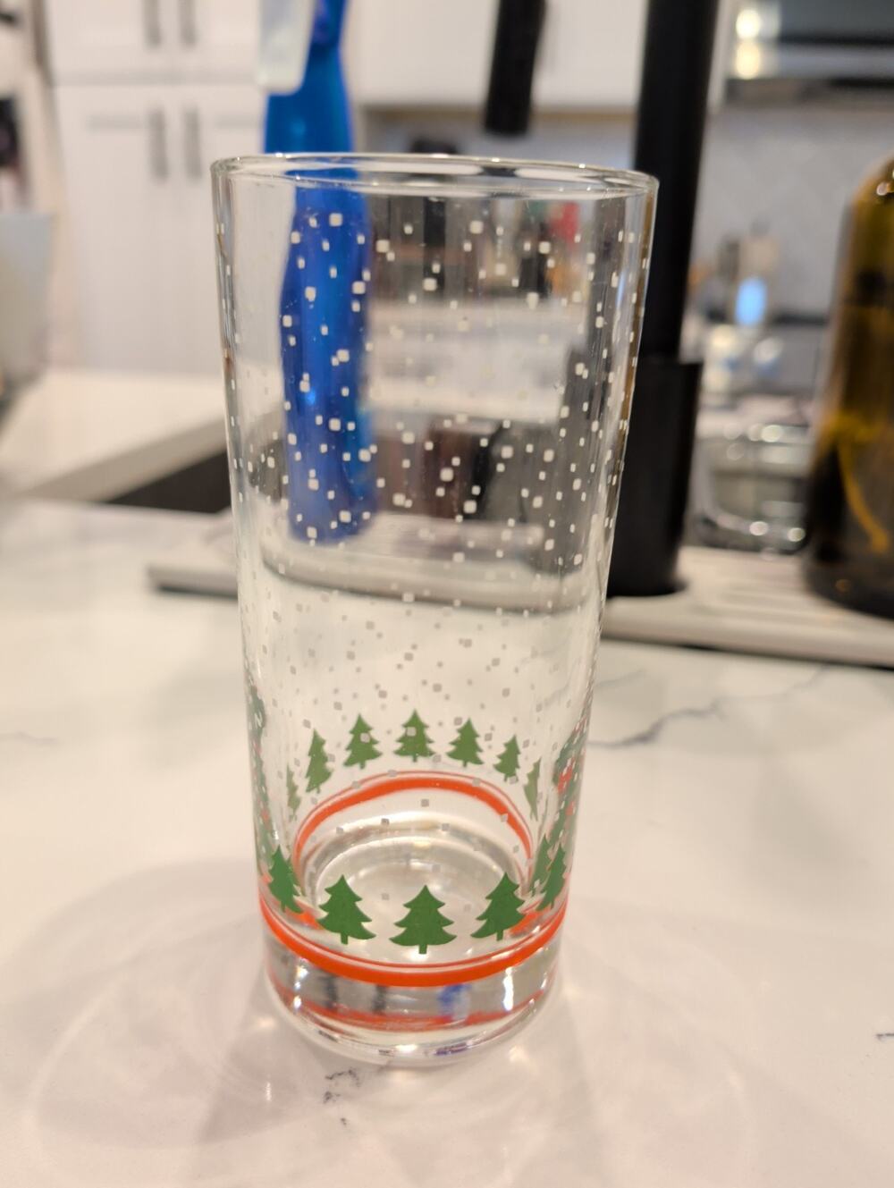 Vintage Libbey Christmas Tree Glass Tumbler Replacement Holiday Winterland 16oz